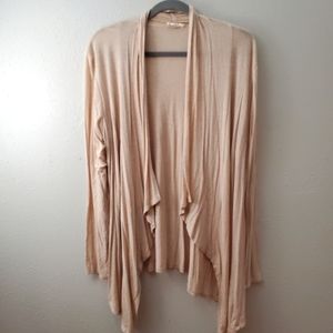 Hummingbird Hankerchief Cardigan Light Tan size Large Womens